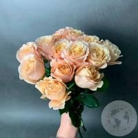 7 кустовых пионовидных роз бежевых в магазине Цветы Планеты