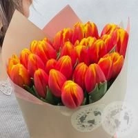 35 тюльпанов красно-желтых в магазине Цветы Планеты