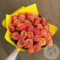 31 роза оранжевая 60 см.