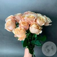 5 кустовых пионовидных роз бежевых в магазине Цветы Планеты