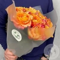 15 роз оранжевых 70 см в магазине Цветы Планеты