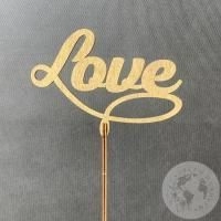 Топпер для цветов "Love" светло-песочный