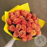 31 роза оранжевая 60 см. 31 роза оранжевая 60 см.