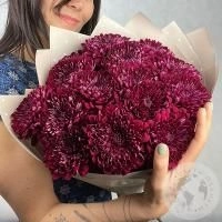 15 хризантем бордовых в магазине Цветы Планеты 15 хризантем бордовых
