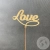 Топпер для цветов "Love" светло-песочный в магазине Цветы Планеты Топпер для цветов "Love" светло-песочный