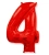 Шар цифра "4", 102 см., красный в магазине Цветы Планеты Шар цифра "4", 102 см., красный в магазине Цветы Планеты