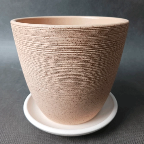  Цветочный горшок Флер бежевый крокус  №2 в магазине Цветы Планеты