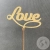 Топпер для цветов "Love" светло-песочный в магазине Цветы Планеты Топпер для цветов "Love" светло-песочный
