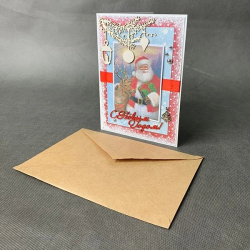 Открытка ручной работы "С Новым годом"