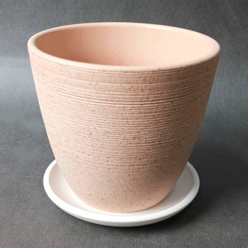  Цветочный горшок Флер бежевый крокус  №2 в магазине Цветы Планеты