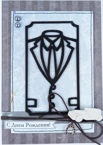 Открыткa ручной работы "C днем рождения"