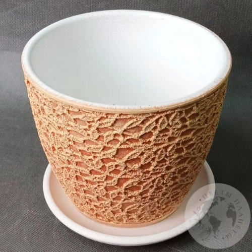 Цветочный горшок керамический Камилла медный бутон