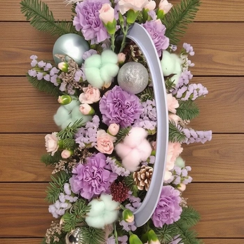 Зимняя композиция в корзине в магазине Цветы Планеты