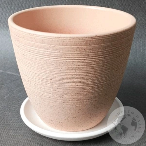  Цветочный горшок Флер бежевый крокус  №2 в магазине Цветы Планеты