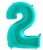 Шар цифра "2", 102 см., тиффани в магазине Цветы Планеты