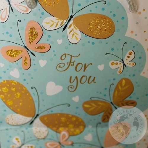 Пакет подарочный "For you" в магазине Цветы Планеты