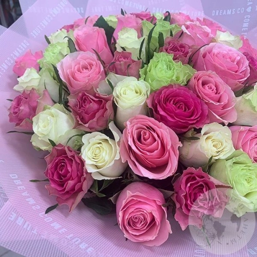 51 роза микс 40 см. в магазине Цветы Планеты