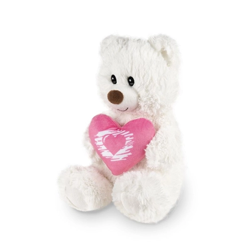 Мягкая игрушка "Мишка белый с сердцем", 23 см