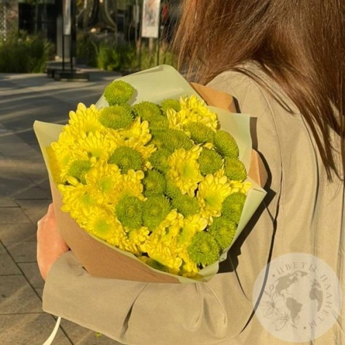 Букет из хризантем "Красотке" в магазине Цветы Планеты