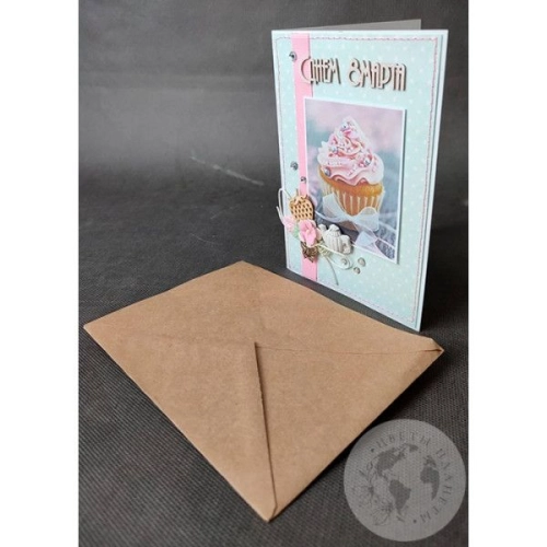 Открытка ручной работы на 8 марта