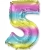 Шар цифра "5", 102 см., радуга в магазине Цветы Планеты