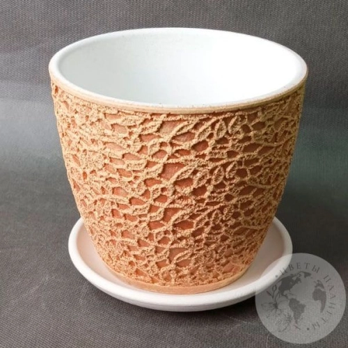 Цветочный горшок керамический Камилла медный бутон