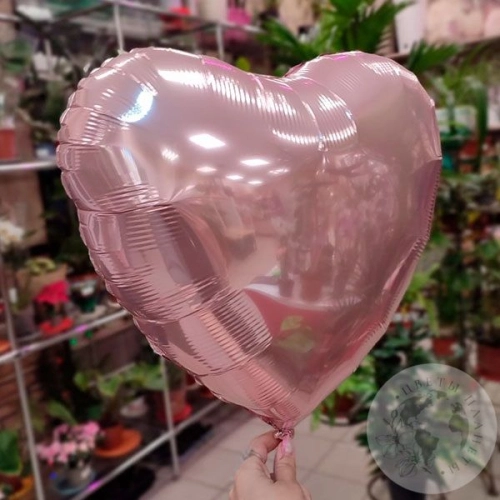 Шар воздушный "Сердце" розовый
