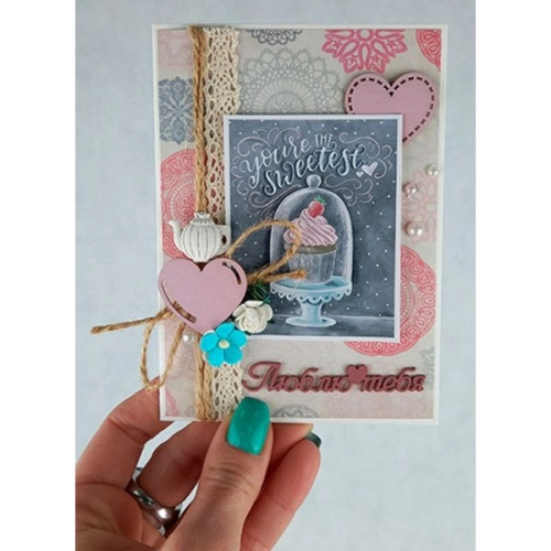 Открытка ручной работы для любимого человека "Люблю тебя"