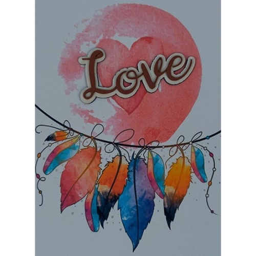 Открытка ручной работы Love в магазине Цветы Планеты Открытка ручной работы Love