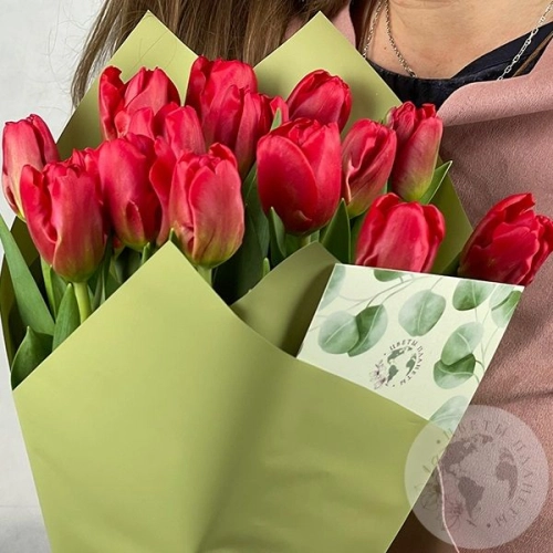 30 тюльпанов красных в магазине Цветы Планеты