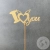 Топпер для цветов "I love you" светло-песочный в магазине Цветы Планеты Топпер для цветов "I love you" светло-песочный