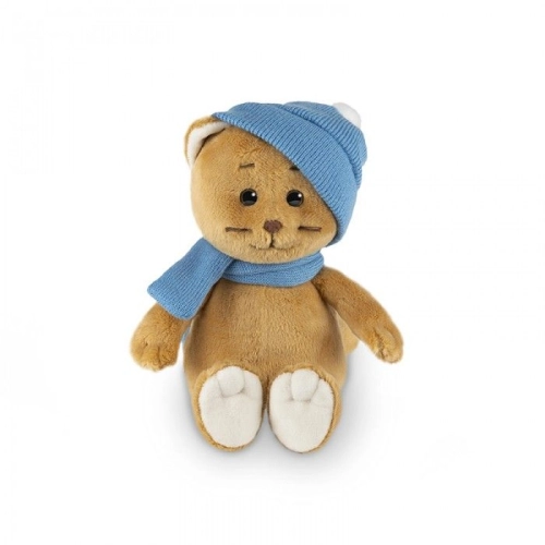 Мягкая игрушка "Колбаскин в шарфе и шапке" в коробке 20 см