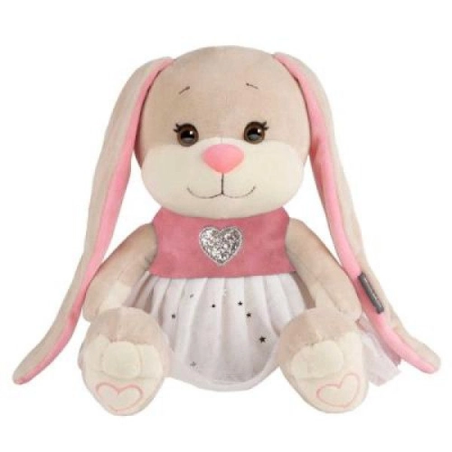 Мягкая игрушка "Зайка в белой юбочке со звездочками", 20 см в магазине Цветы Планеты Мягкая игрушка "Зайка в белой юбочке со звездочками", 20 см