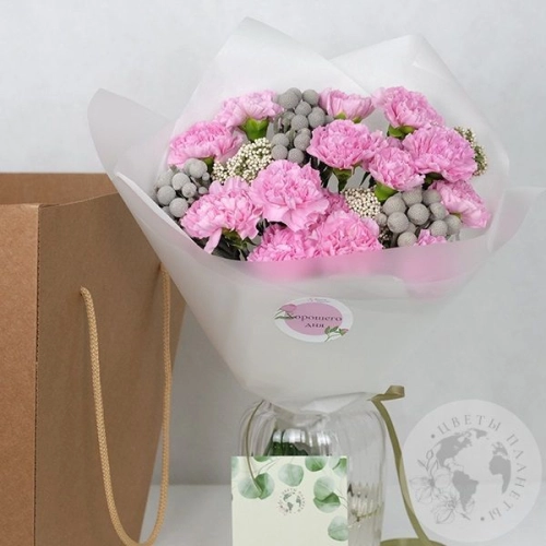 Букет из гвоздик "Настроение"