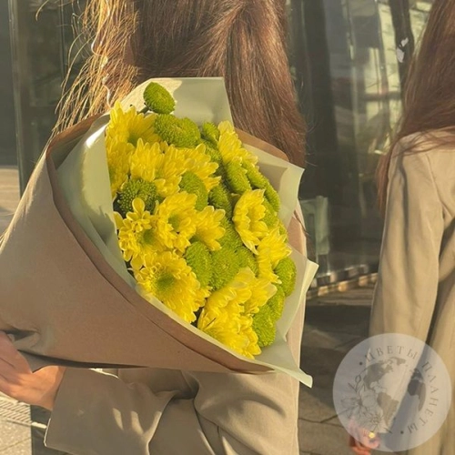 Букет из хризантем "Красотке" в магазине Цветы Планеты