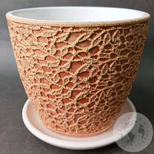 Цветочный горшок керамический Камилла медный бутон