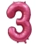 Шар цифра "3", 102 см., сатин в магазине Цветы Планеты