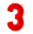 Шар цифра "3", 102 см., красный в магазине Цветы Планеты Шар цифра "3", 102 см., красный в магазине Цветы Планеты