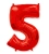 Шар цифра "5", 102 см., красный в магазине Цветы Планеты Шар цифра "5", 102 см., красный в магазине Цветы Планеты