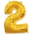 Шар цифра "2", 66 см. Золото в магазине Цветы Планеты