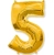 Шар цифра "5", 66 см. Золото в магазине Цветы Планеты