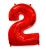 Шар цифра "2", 102 см., красный в магазине Цветы Планеты Шар цифра "2", 102 см., красный в магазине Цветы Планеты