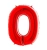 Шар цифра "0", 102 см., красный в магазине Цветы Планеты