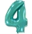 Шар цифра "4", 102 см., тиффани в магазине Цветы Планеты Шар цифра "4", 102 см., тиффани в магазине Цветы Планеты