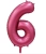 Шар цифра "6", 102 см., сатин в магазине Цветы Планеты Шар цифра "6", 102 см., сатин в магазине Цветы Планеты