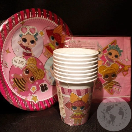 Набор посуды "Куклы Лол" в магазине Цветы Планеты