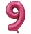 Шар цифра "9", 102 см., сатин в магазине Цветы Планеты Шар цифра "9", 102 см., сатин в магазине Цветы Планеты