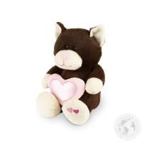 Мягкая игрушка "Котик влюбленный коричневый", 22 см