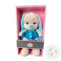 Мягкая игрушка "Зайка Лин в голубой" жилетке 25 см