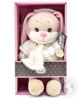 Мягкая игрушка "Зайка Лин в белой шубке", 25 см